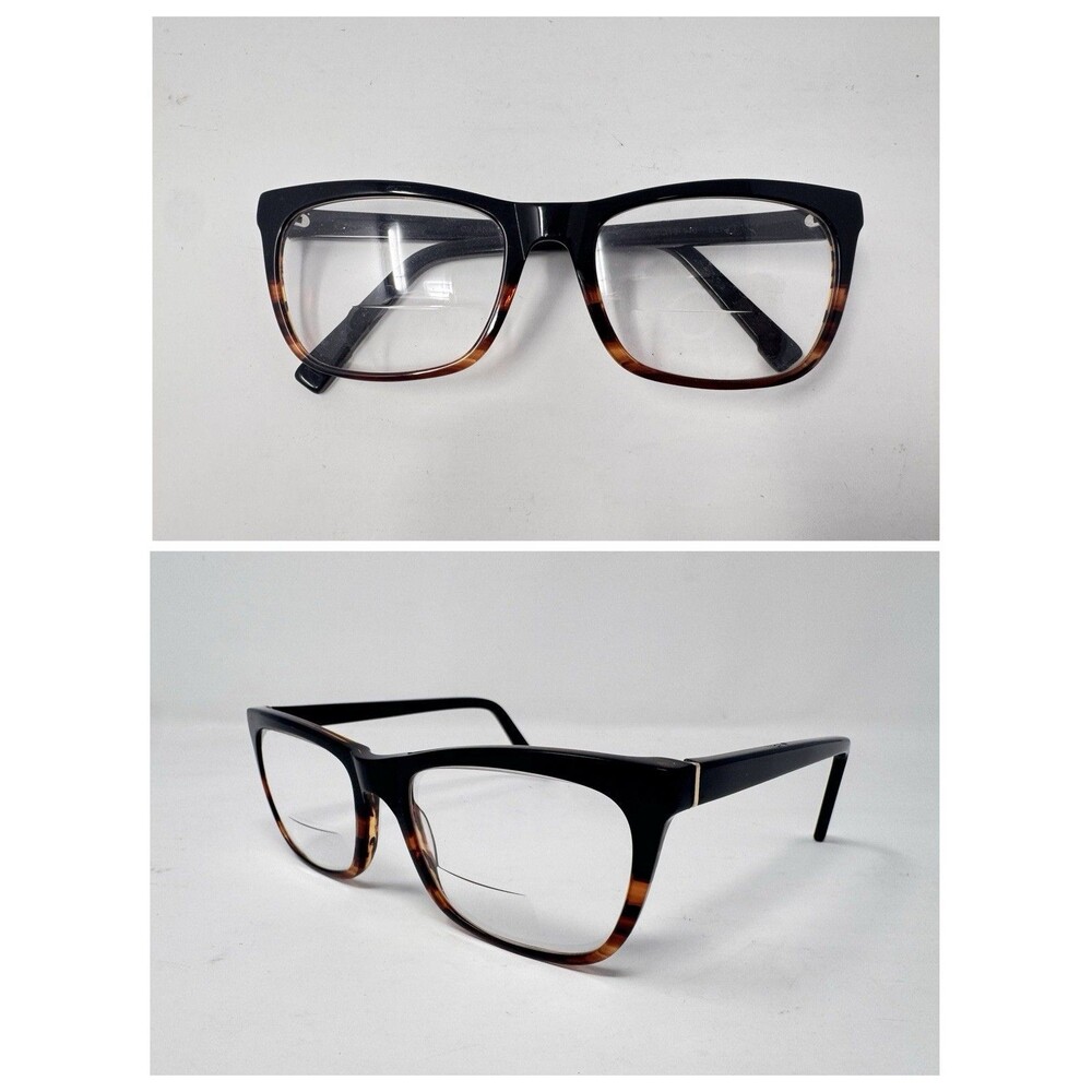 Christian Siriano Anna Square Eyeglass Frames Only Black Tortoise 54-19-140